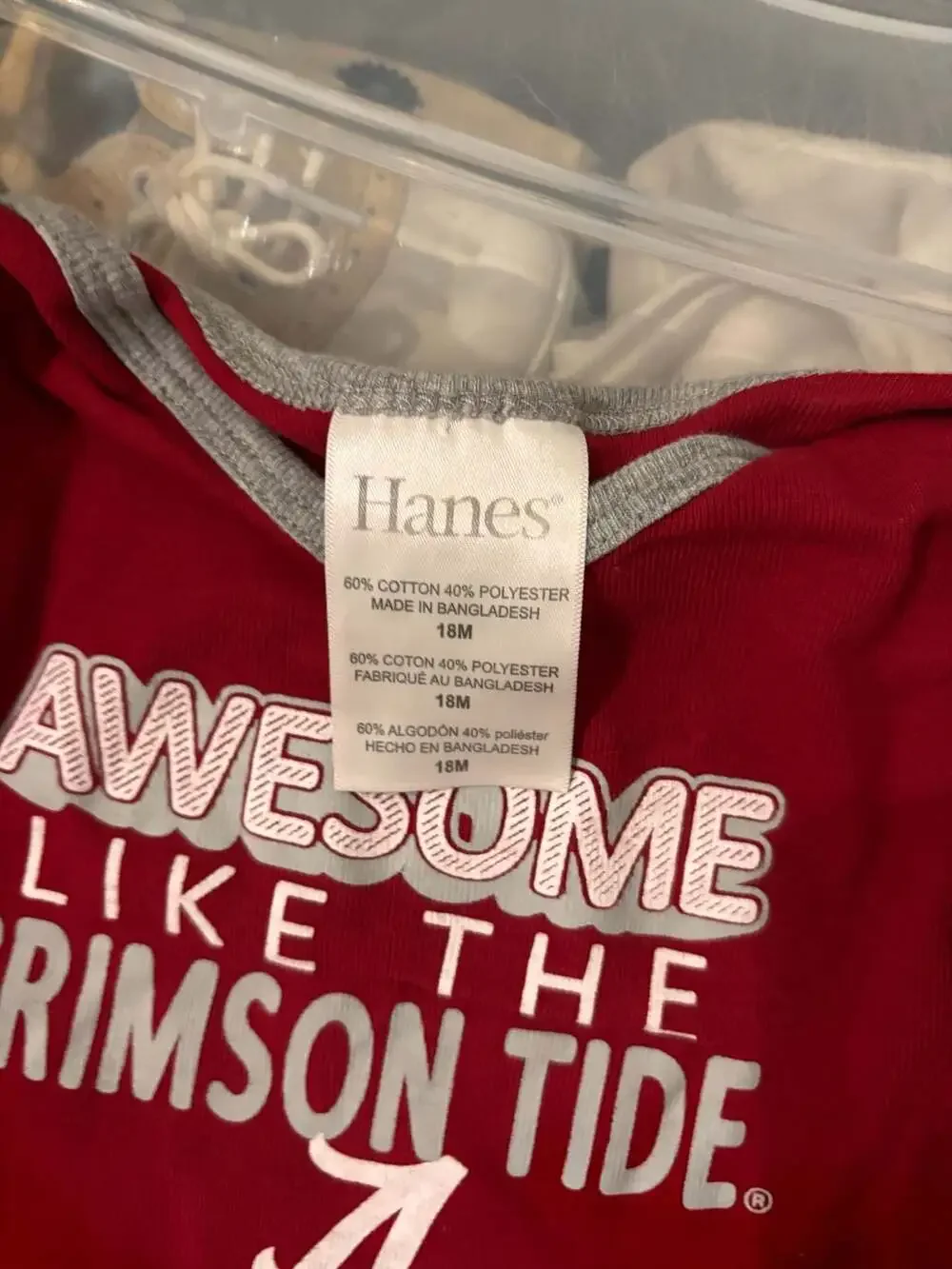 Hanes Alabama Crimson Tide Awesome Like The Crimson Tide Infant Long Sleeve Body